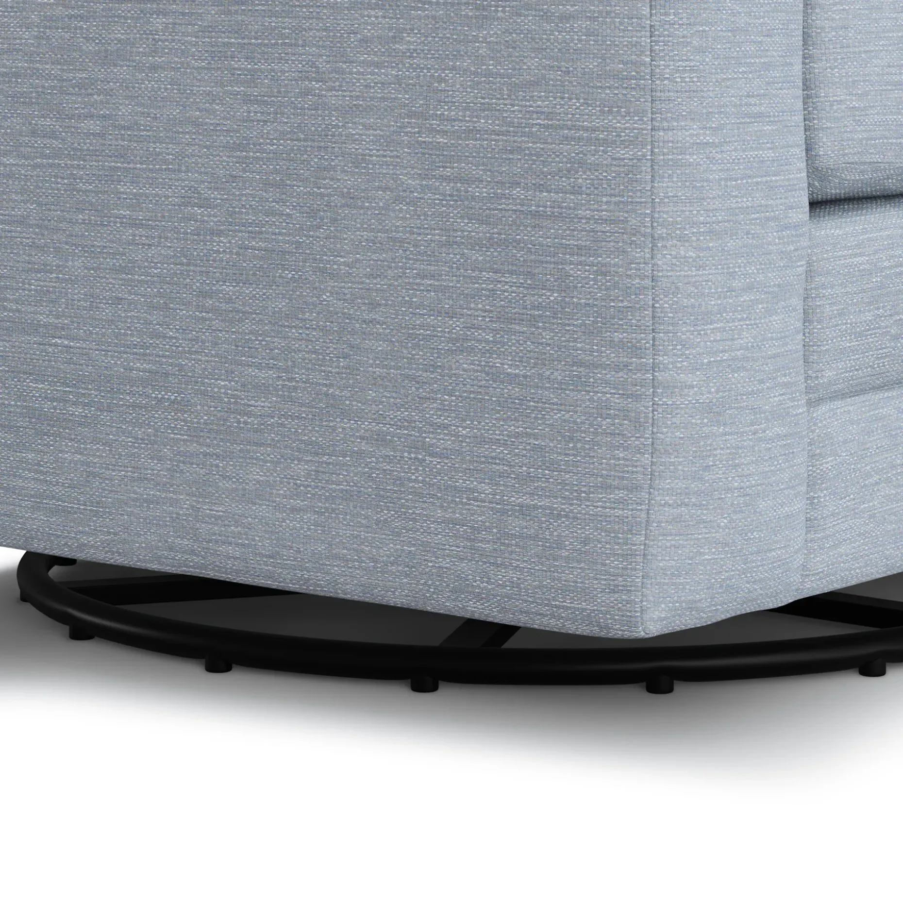 Riley 42" Grand Swivel Chair - Silver Light Blue