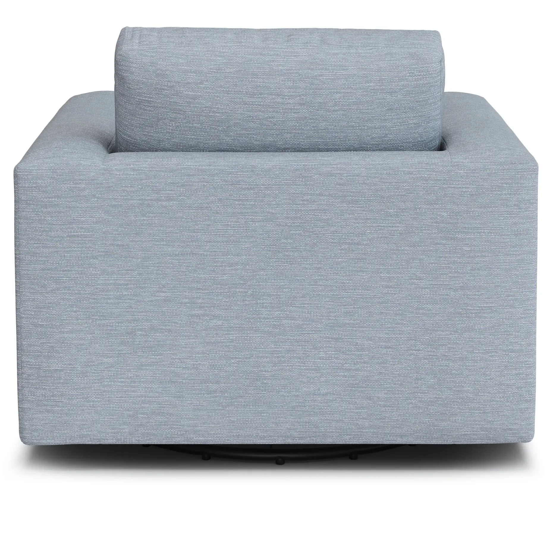 Riley 42" Grand Swivel Chair - Silver Light Blue