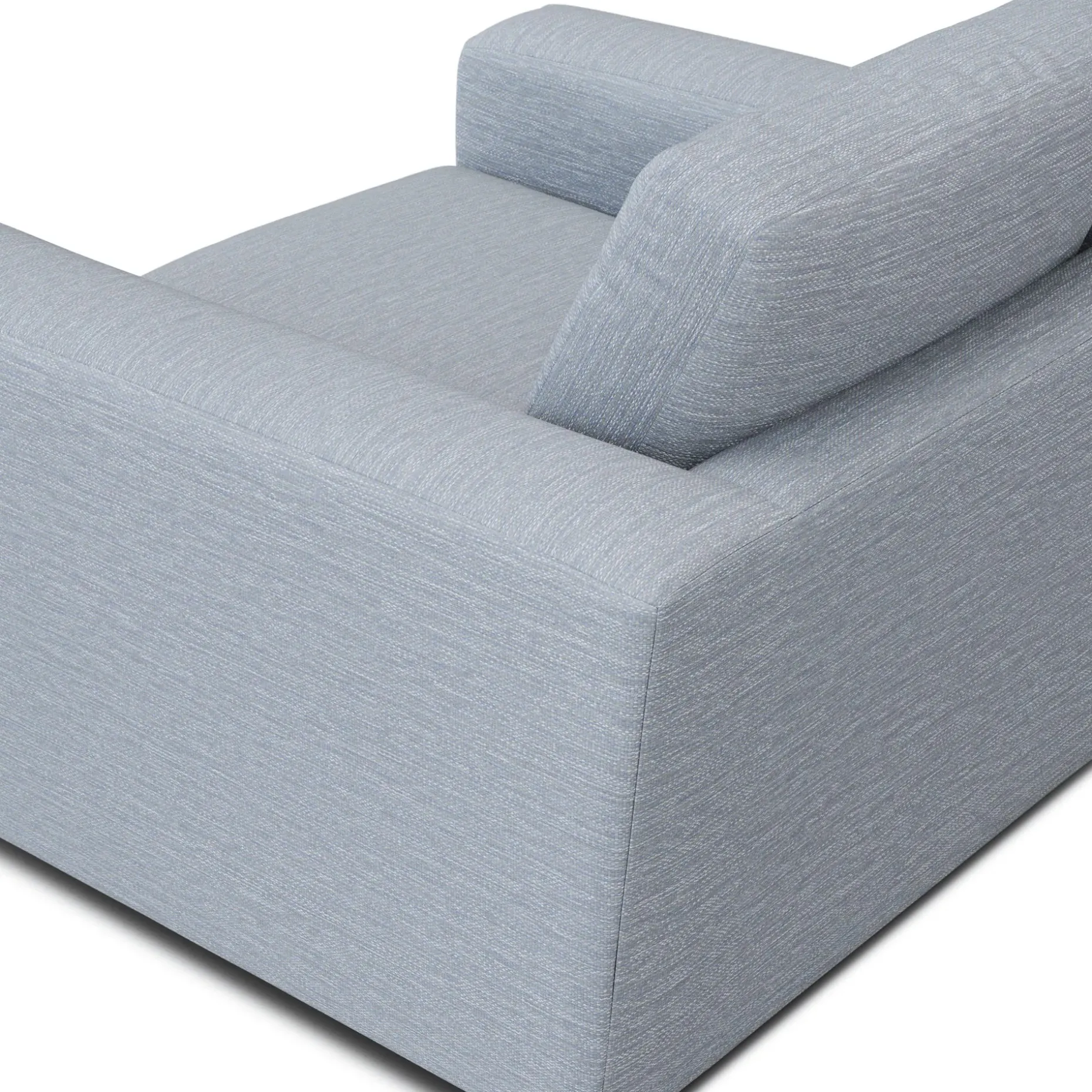 Riley 42" Grand Swivel Chair - Silver Light Blue