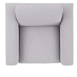 Riley 42" Grand Swivel Chair - Silver Ivory