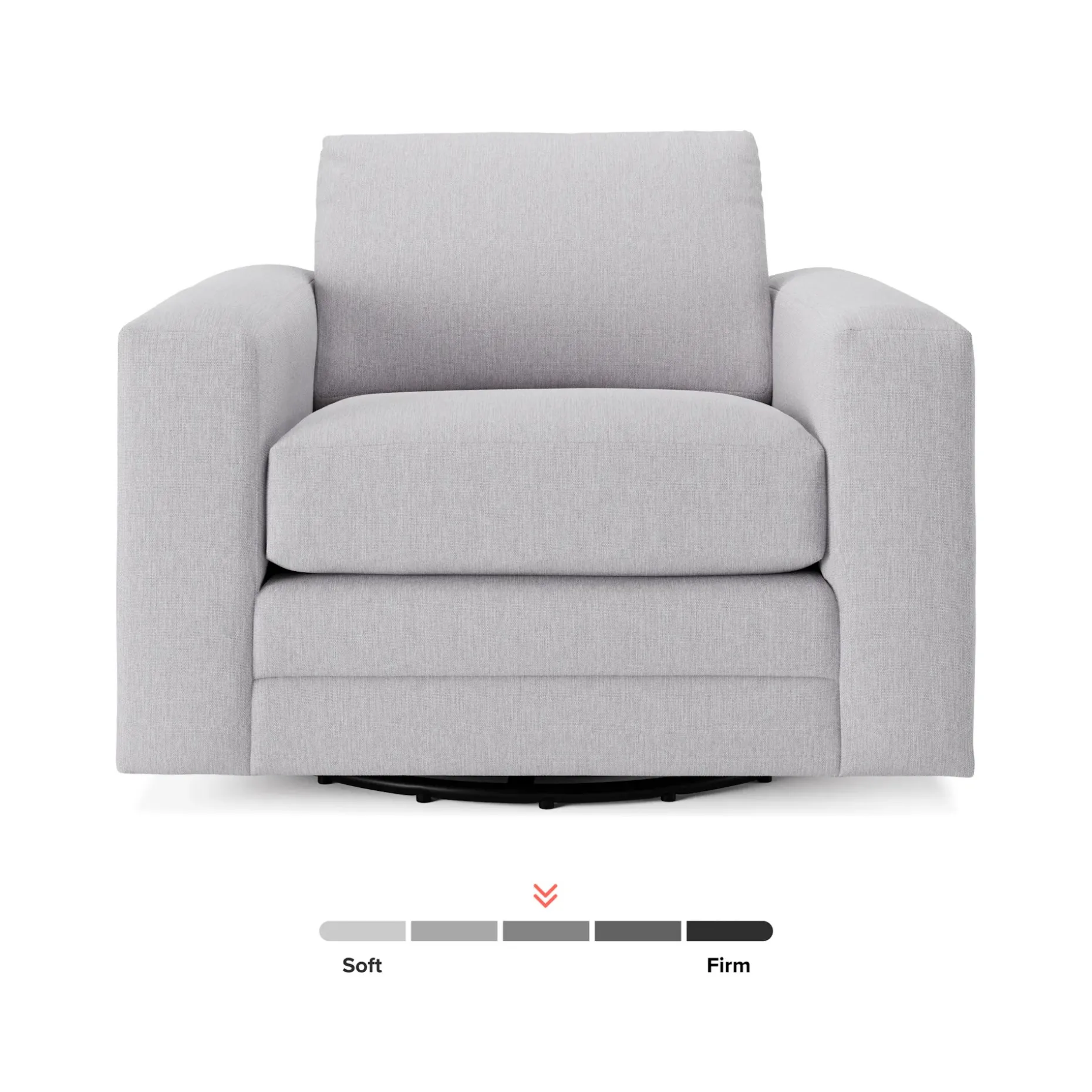 Riley 42" Grand Swivel Chair - Silver Ivory