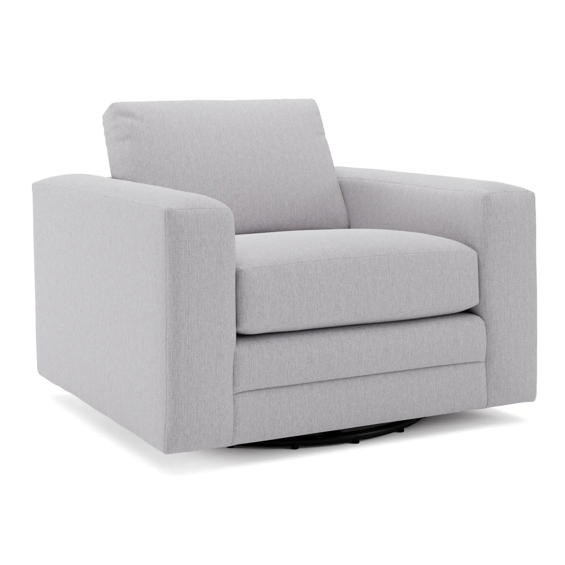 Riley 42" Grand Swivel Chair - Silver Ivory