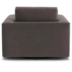 Riley 42" Grand Velvet Swivel Chair - Hale Warm Gray