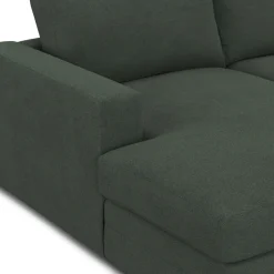 Riley 118.5" Left Sectional - Green Wool Bouclé