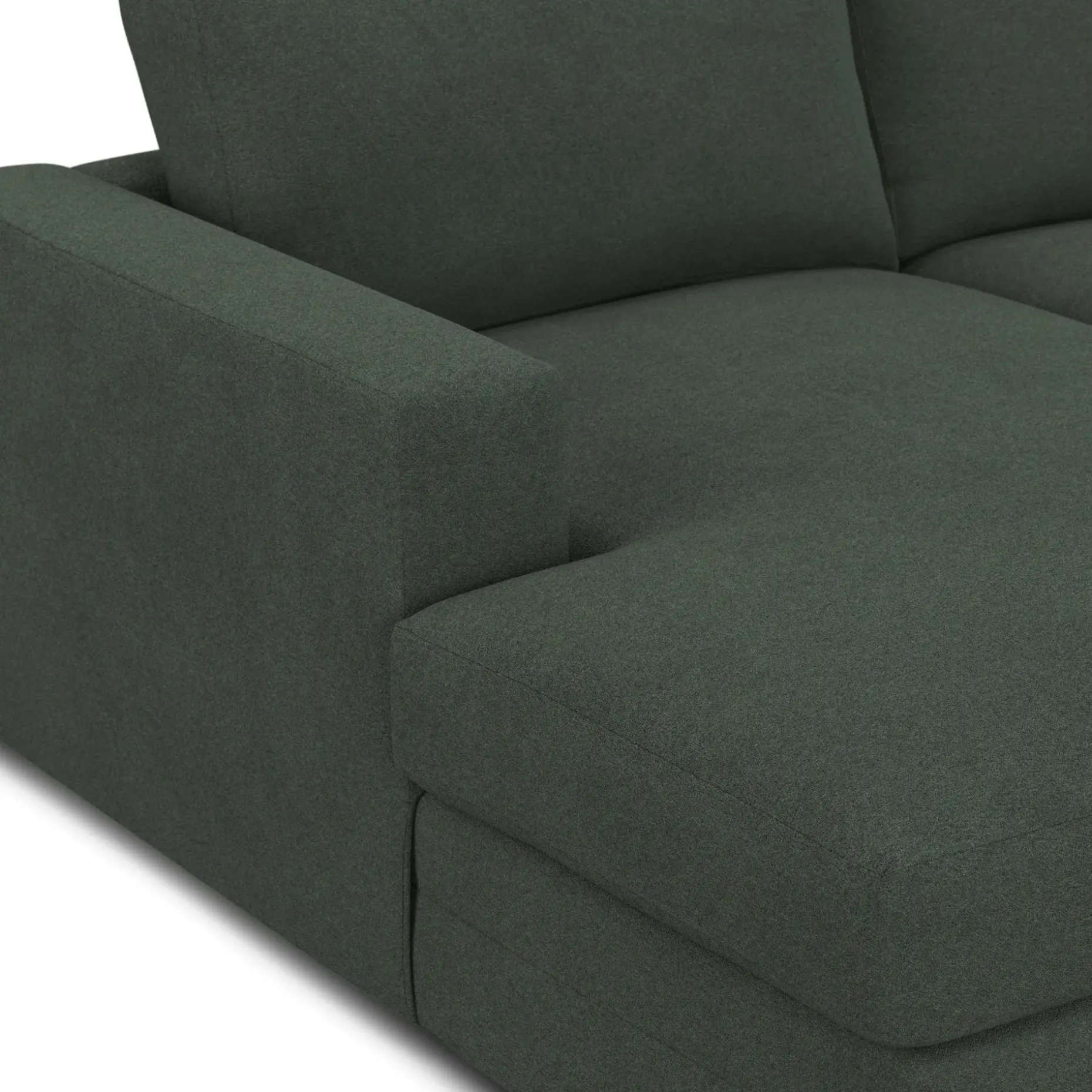 Riley 118.5" Left Sectional - Green Wool Bouclé