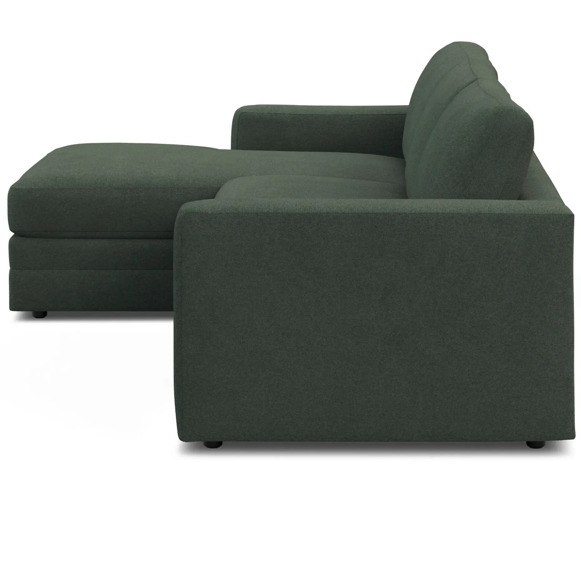 Riley 118.5" Left Sectional - Green Wool Bouclé