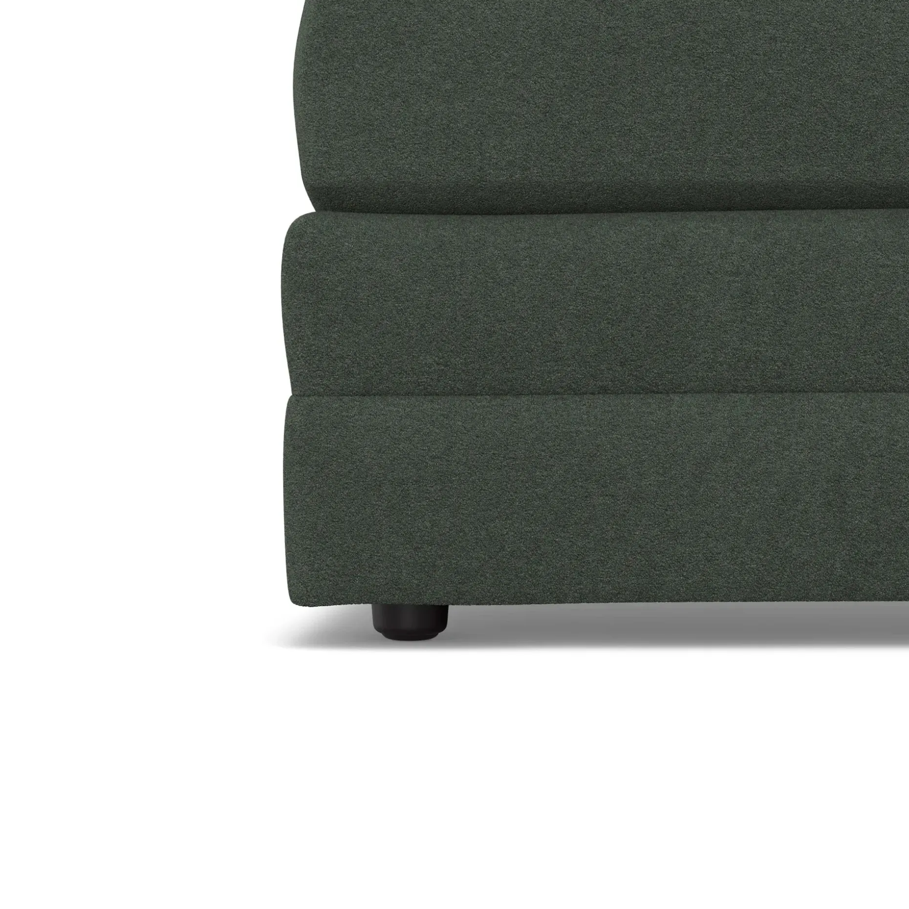 Riley 118.5" Left Sectional - Green Wool Bouclé