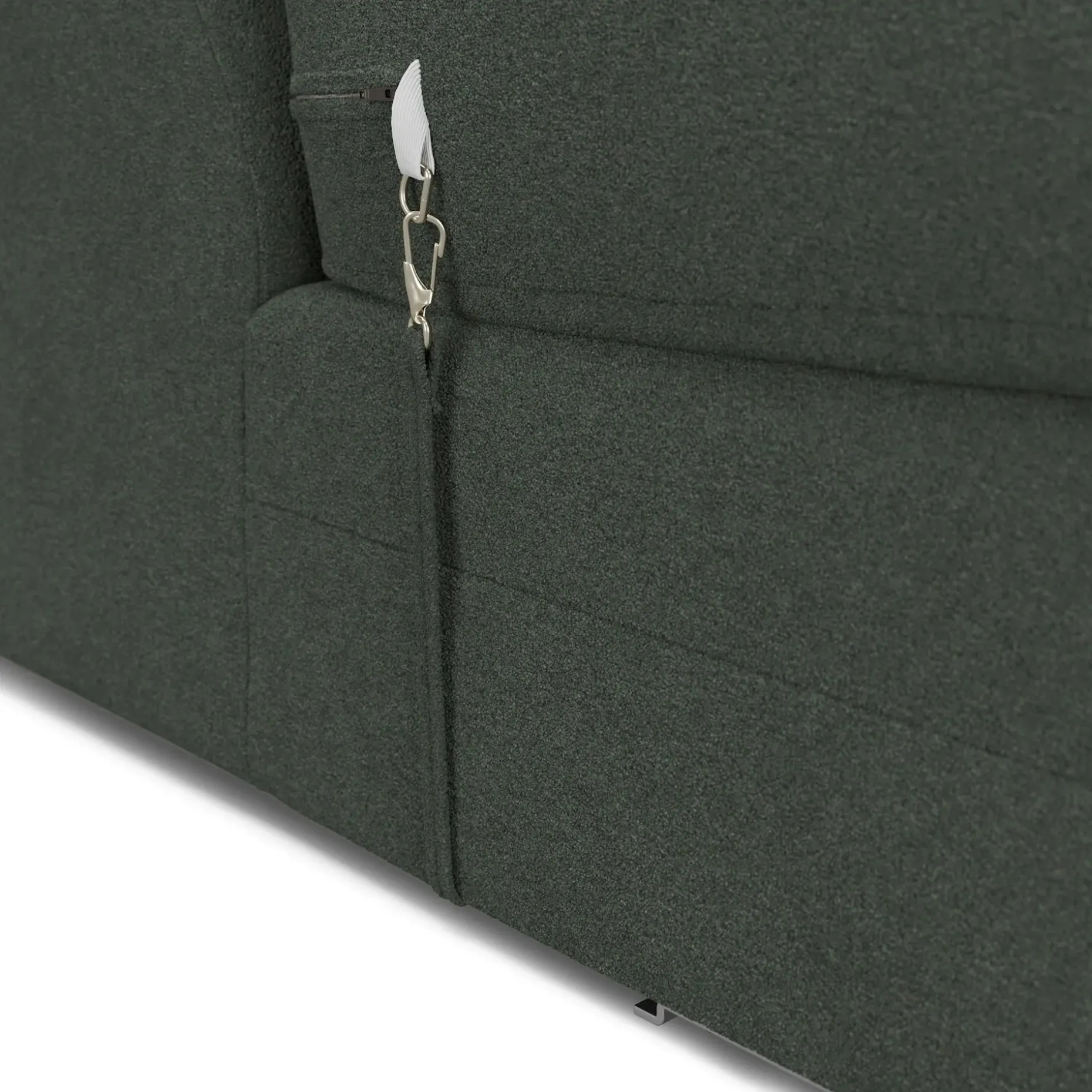 Riley 118.5" Left Sectional - Green Wool Bouclé