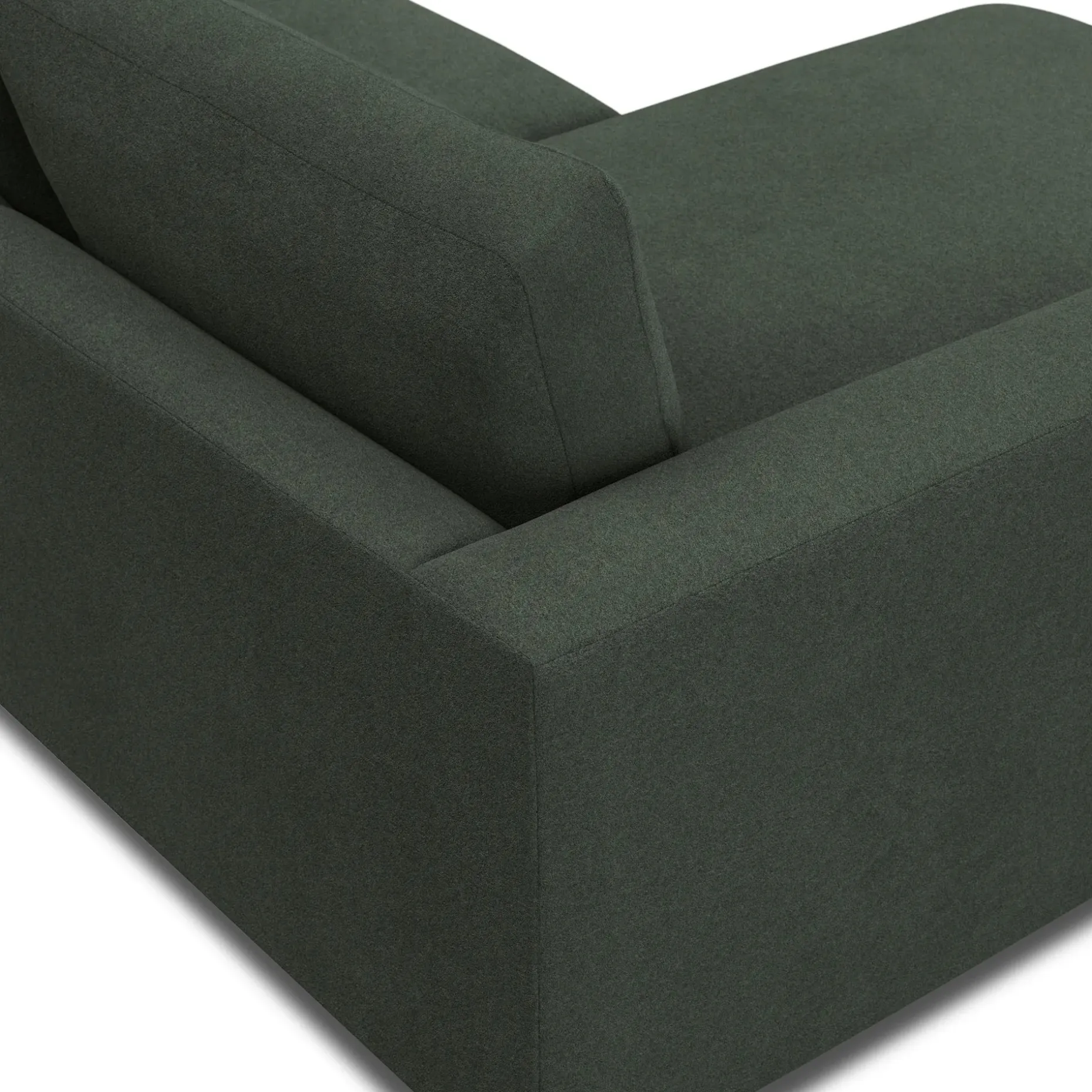 Riley 118.5" Left Sectional - Green Wool Bouclé