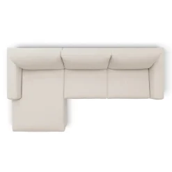 Riley 118.5" Left Sectional - Ivory Wool Bouclé