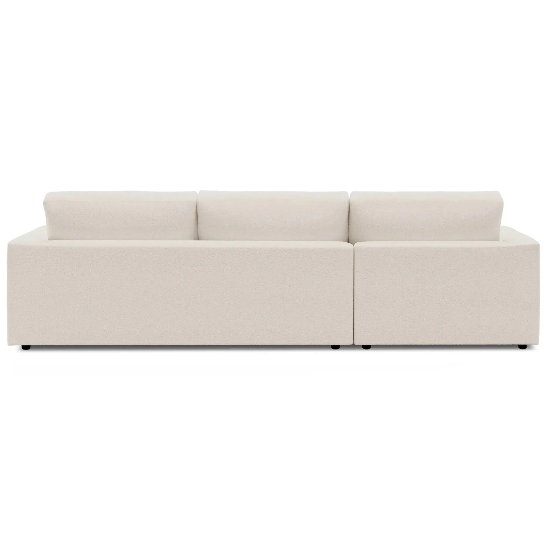 Riley 118.5" Left Sectional - Ivory Wool Bouclé