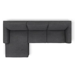 Riley 118.5" Left Sectional - Napa Charcoal