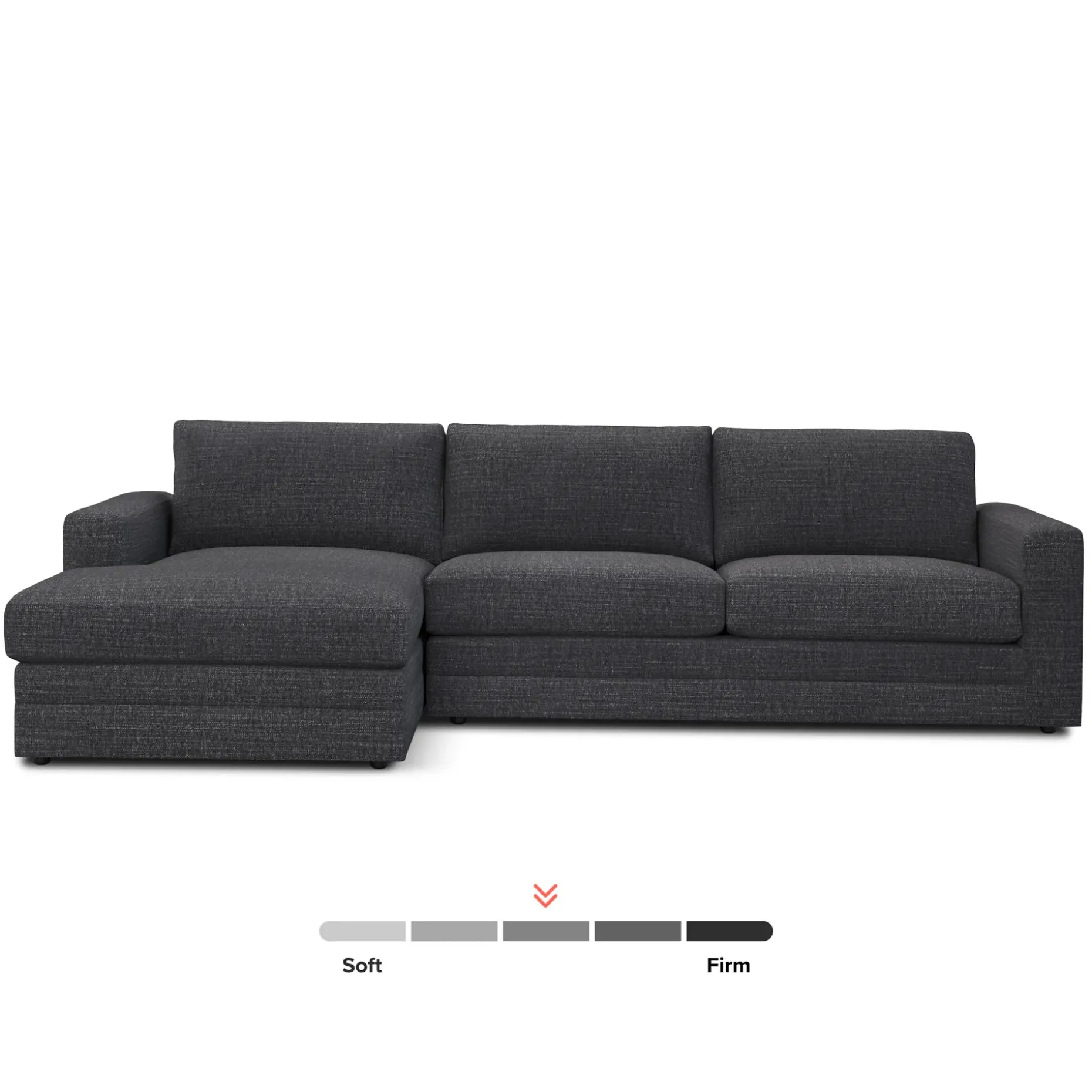 Riley 118.5" Left Sectional - Napa Charcoal