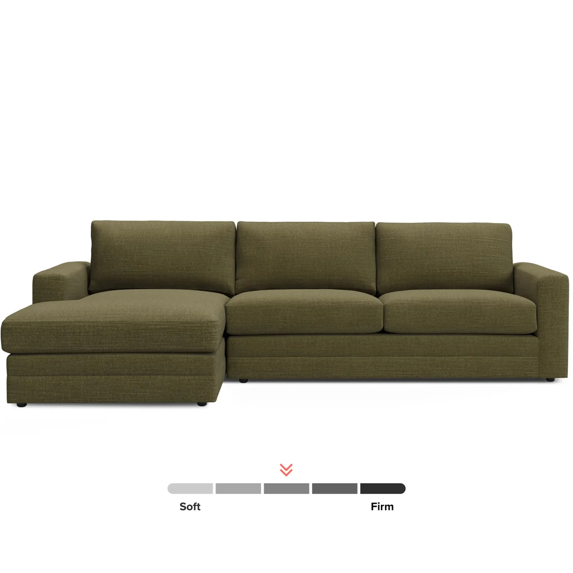 Riley 118.5" Left Sectional - Napa Moss