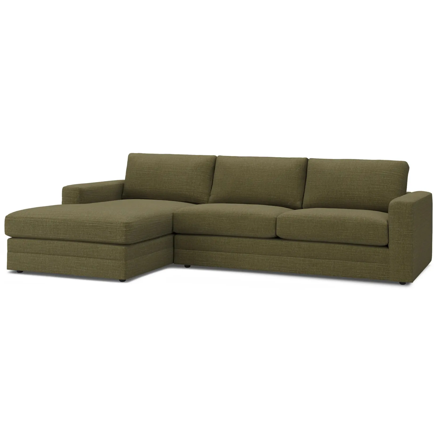 Riley 118.5" Left Sectional - Napa Moss