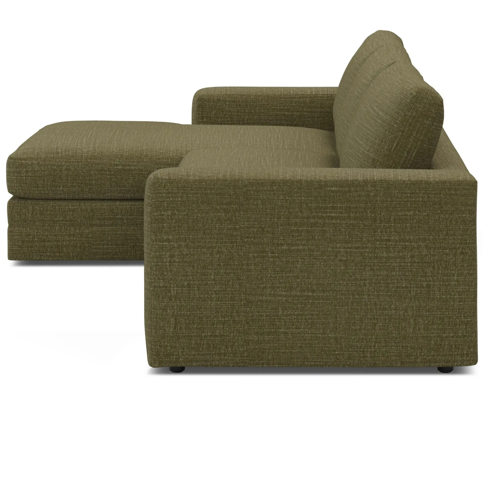 Riley 118.5" Left Sectional - Napa Moss