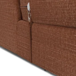 Riley 118.5" Left Sectional - Napa Rust