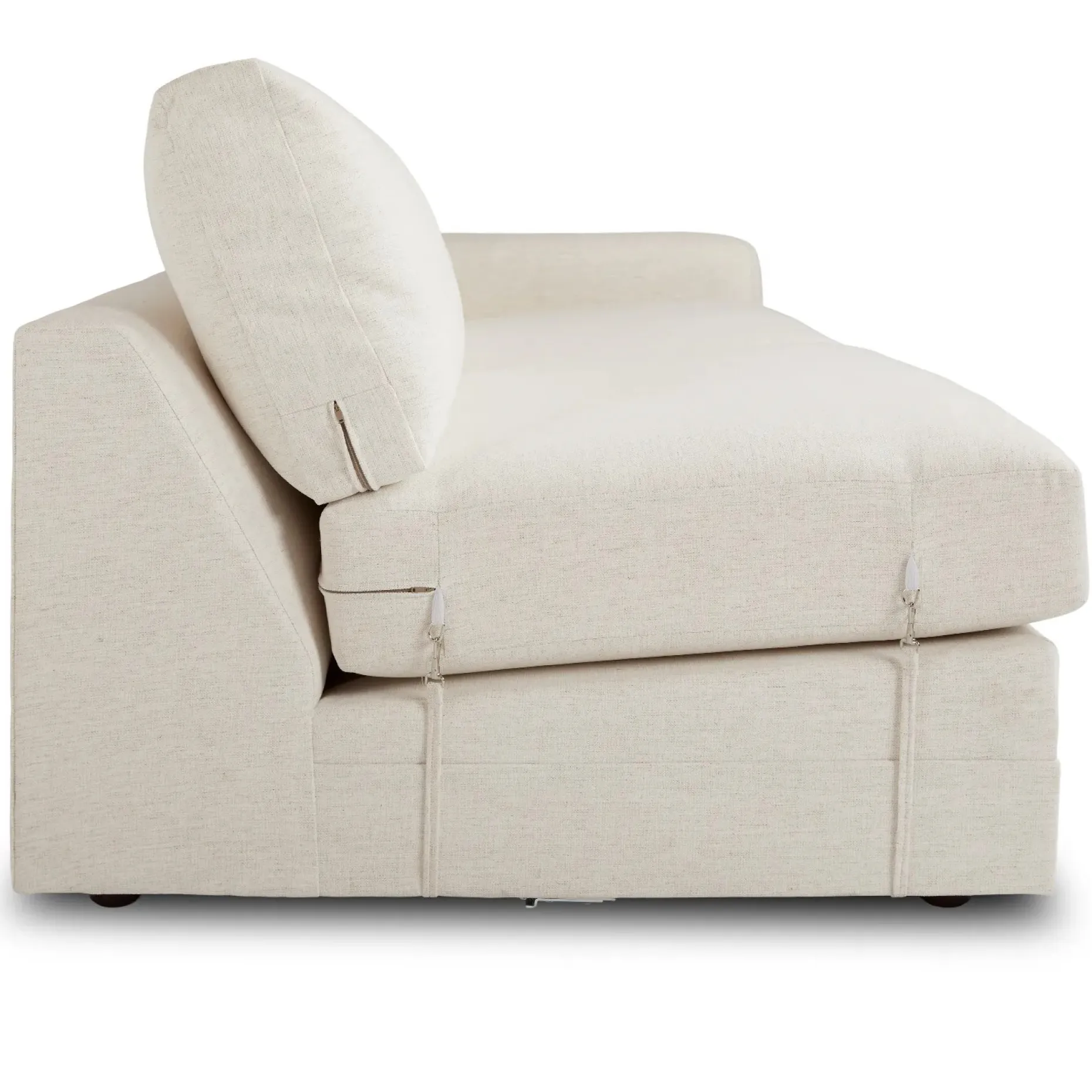 Riley 118.5" Left Sectional - Napa White