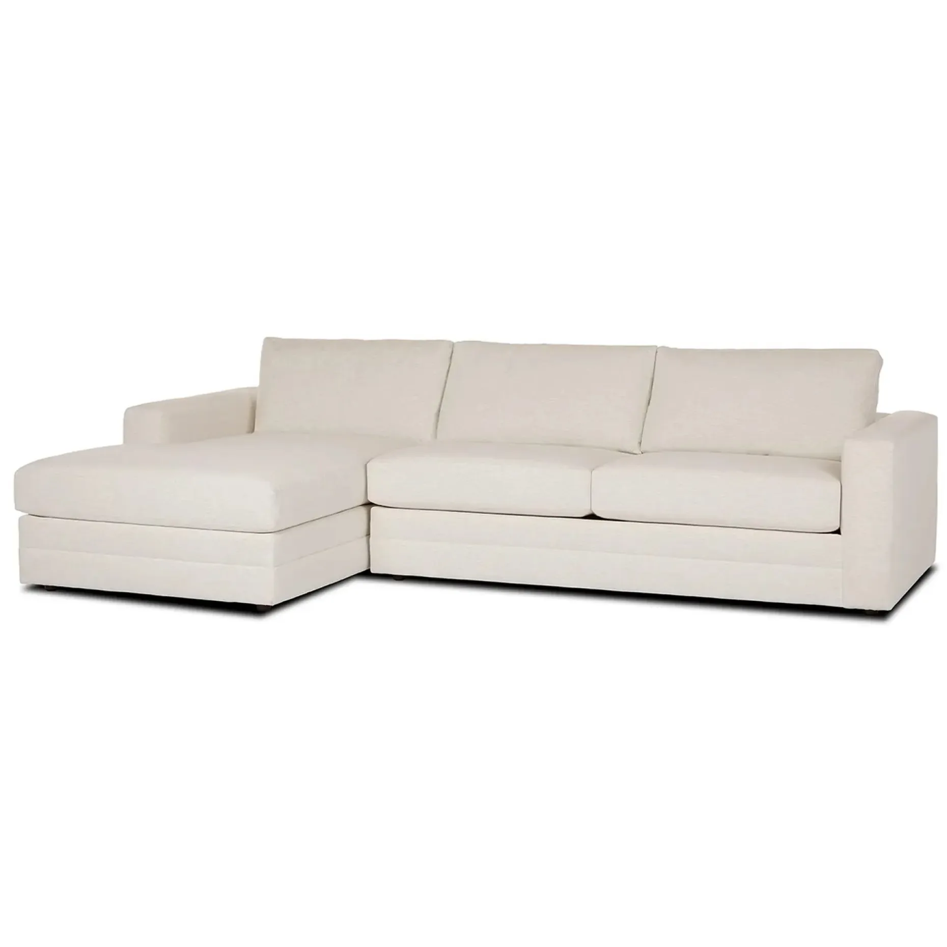 Riley 118.5" Left Sectional - Napa White