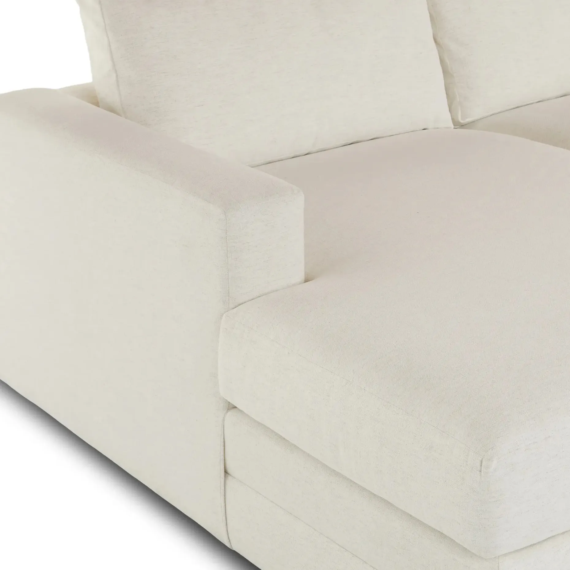 Riley 118.5" Left Sectional - Napa White