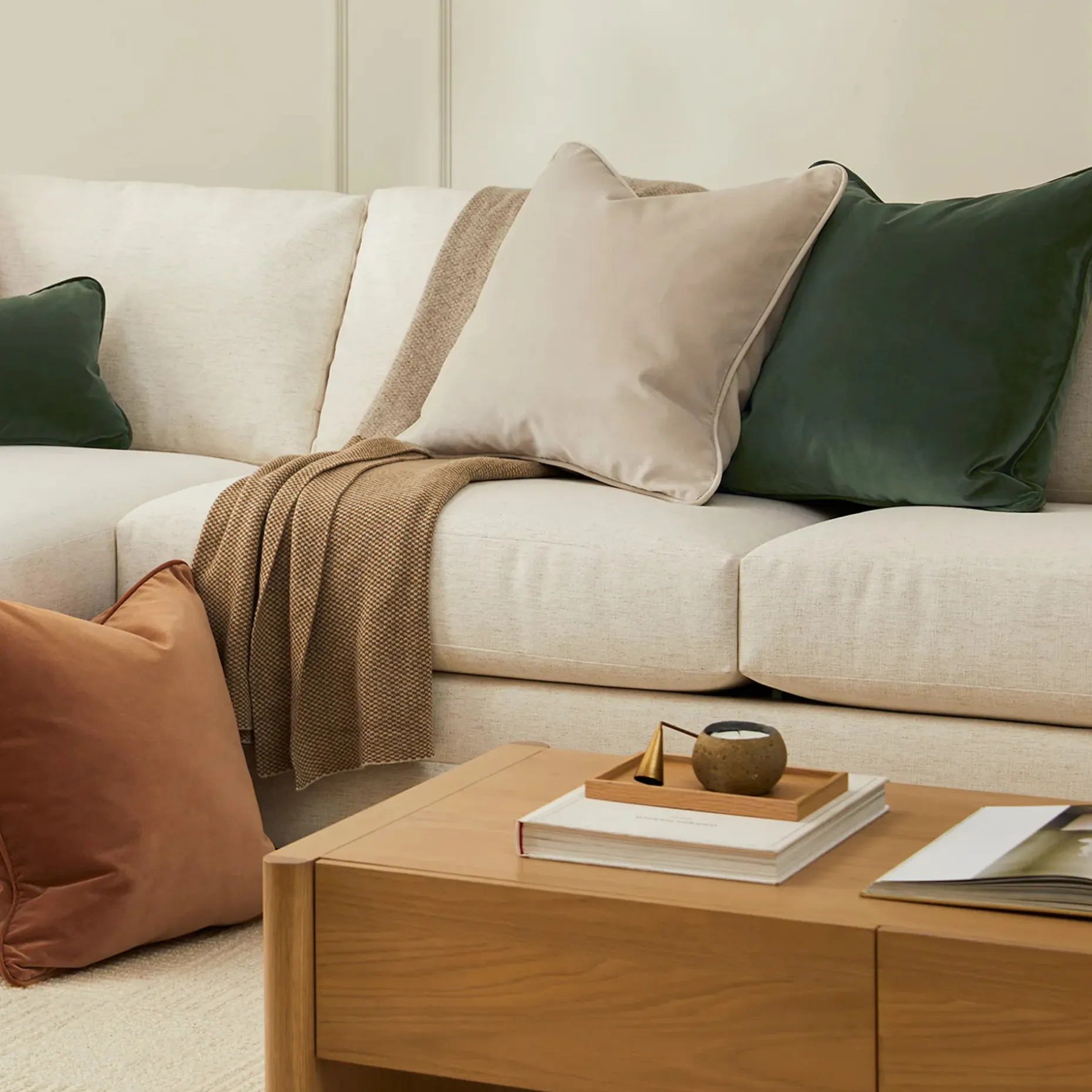 Riley 118.5" Left Sectional - Napa White