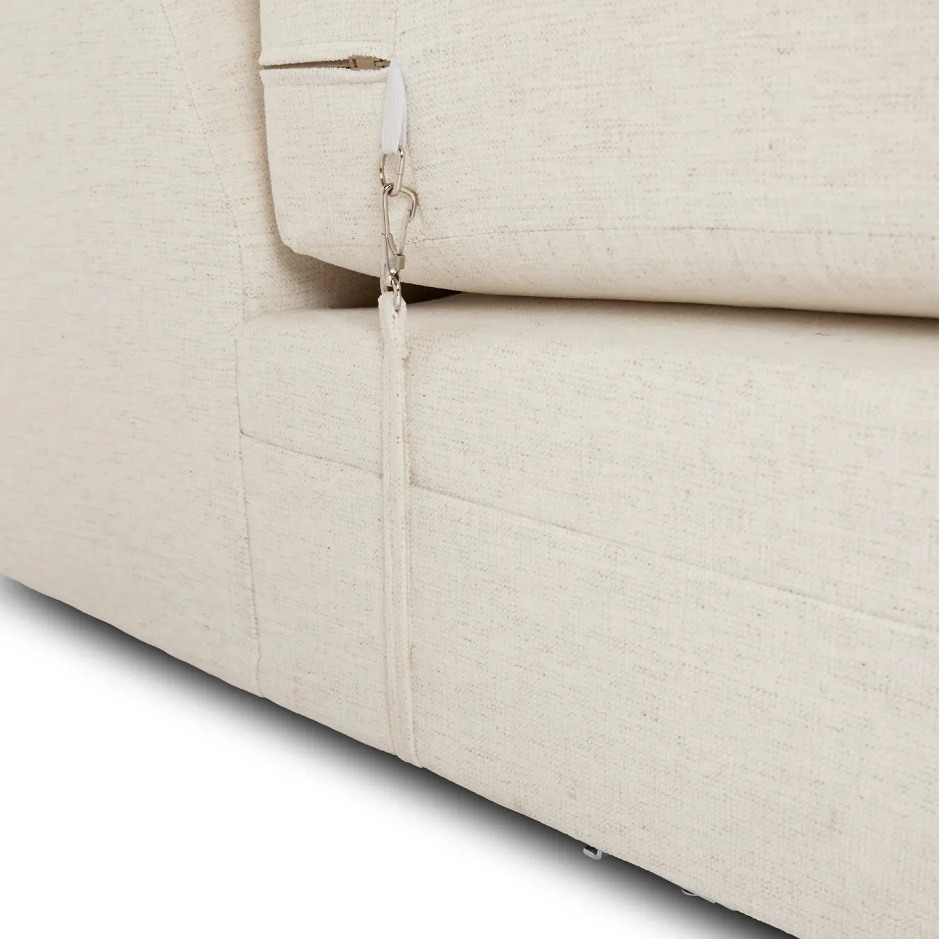 Riley 118.5" Left Sectional - Napa White
