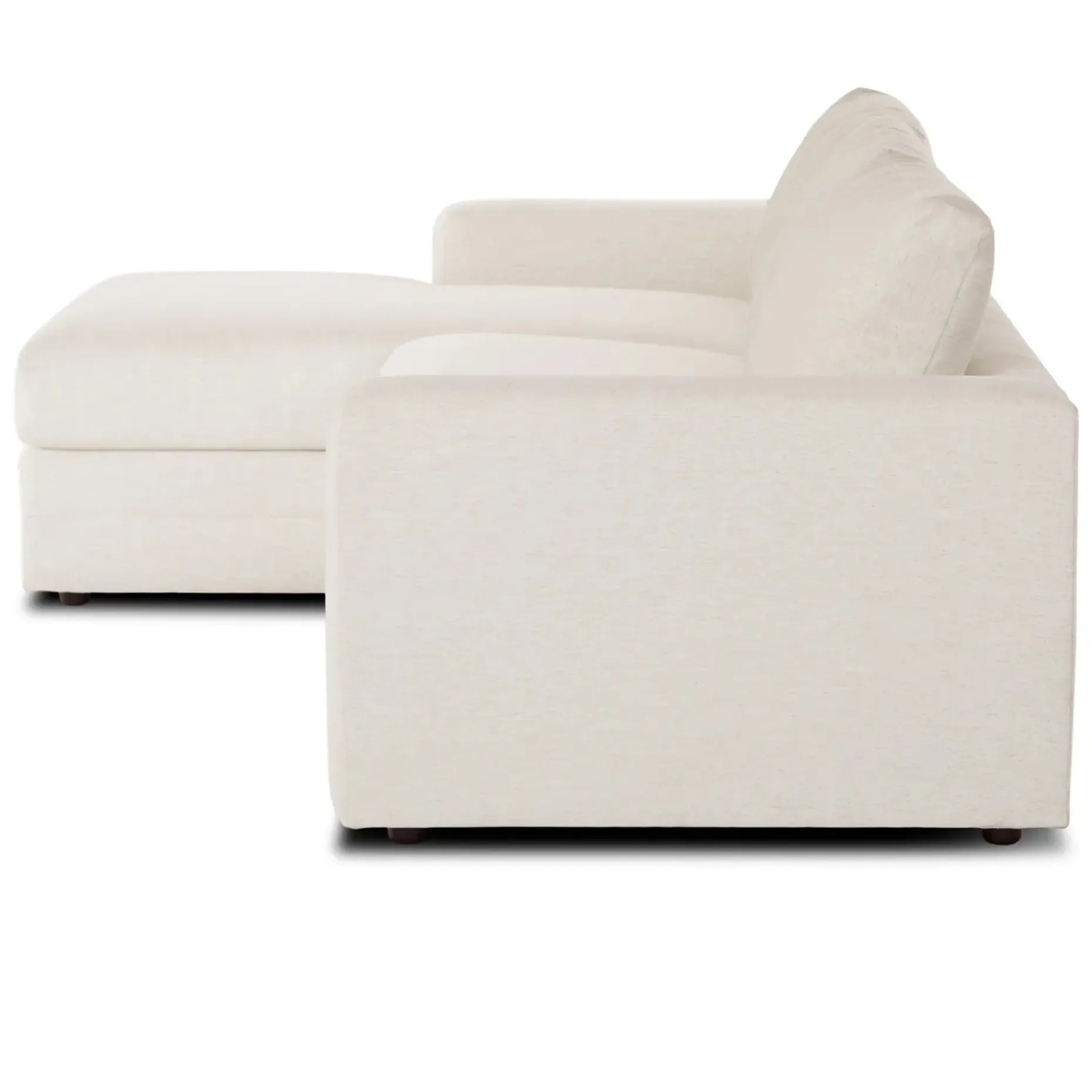 Riley 118.5" Left Sectional - Napa White