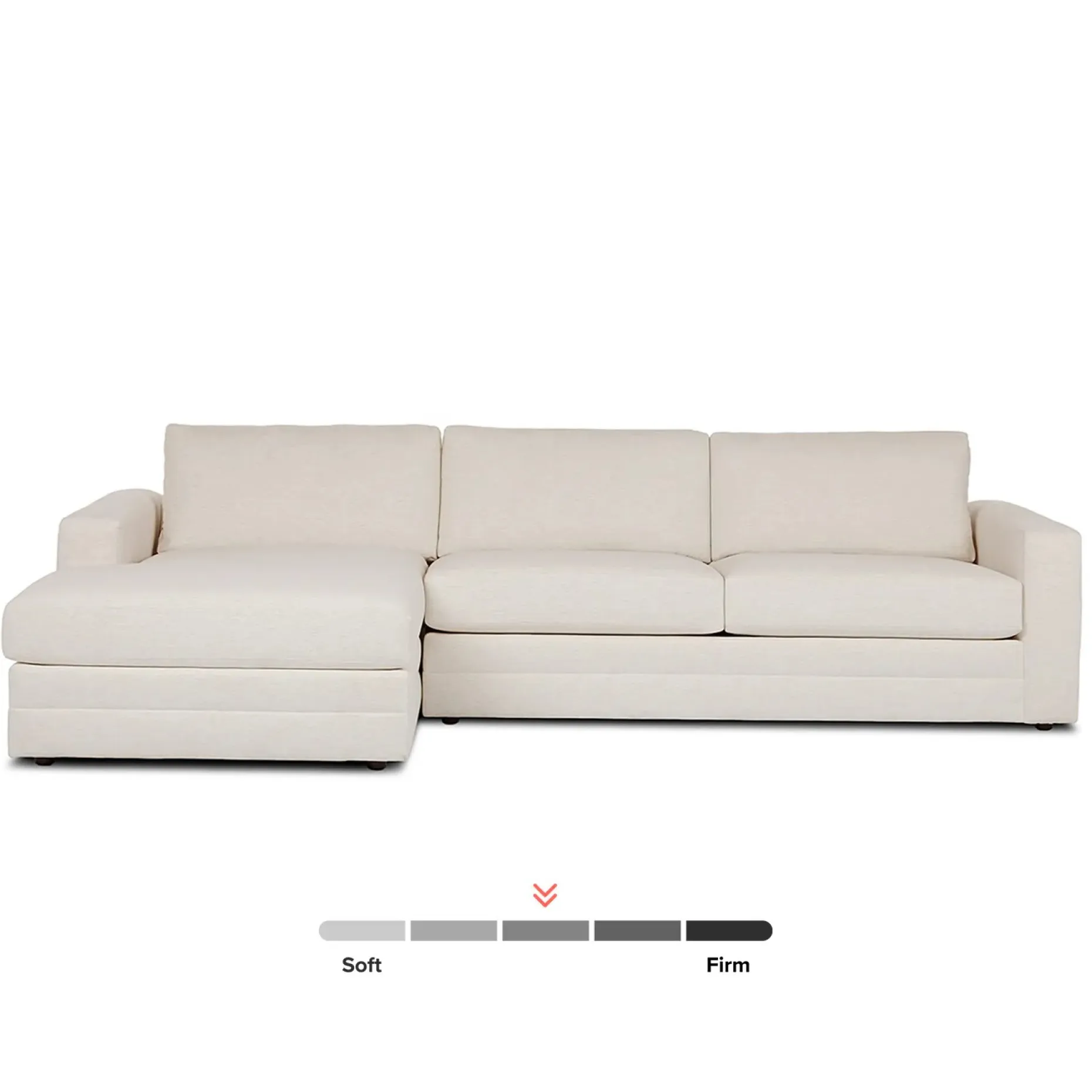 Riley 118.5" Left Sectional - Napa White