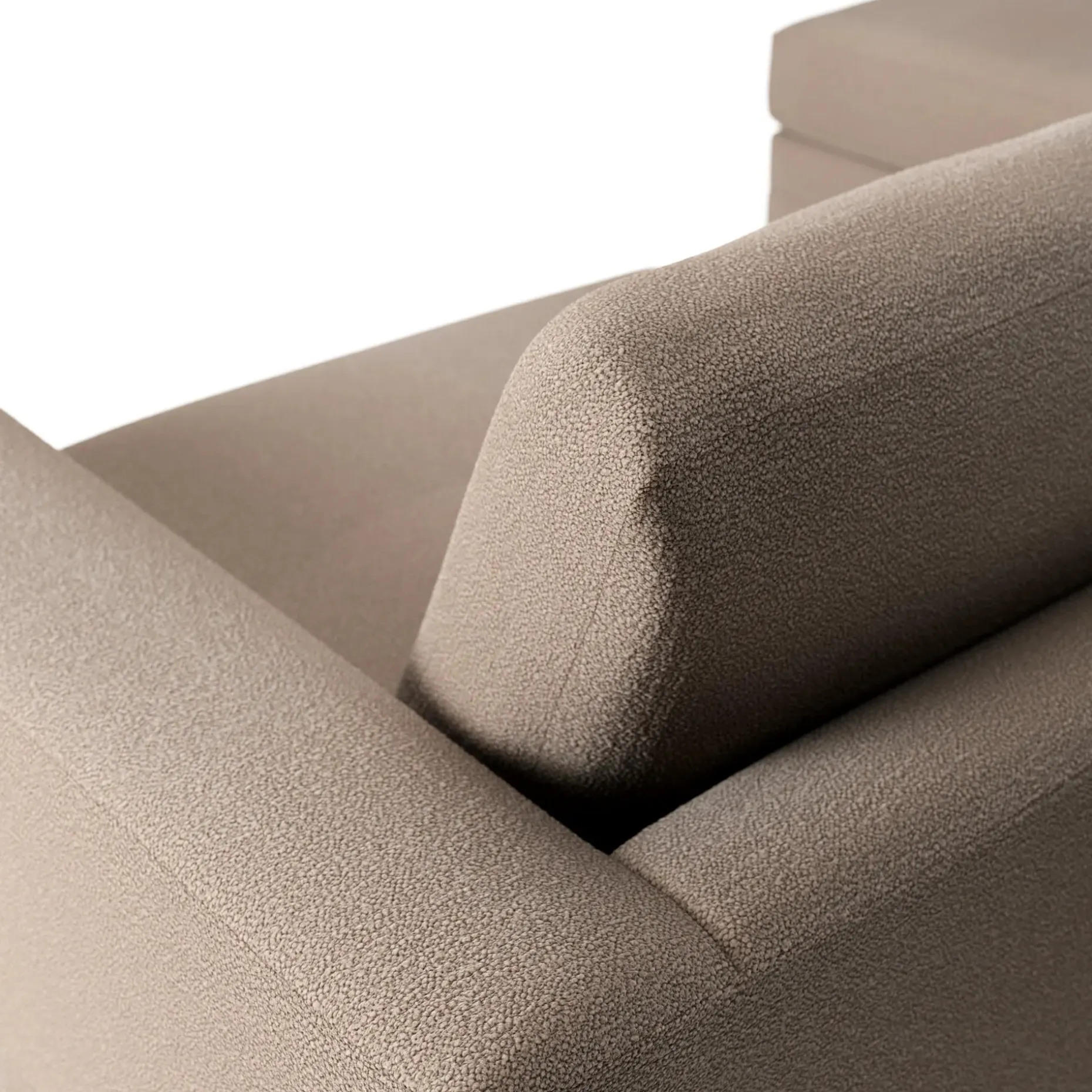 Riley 118.5" Left Sectional - Sandstone Wool Bouclé