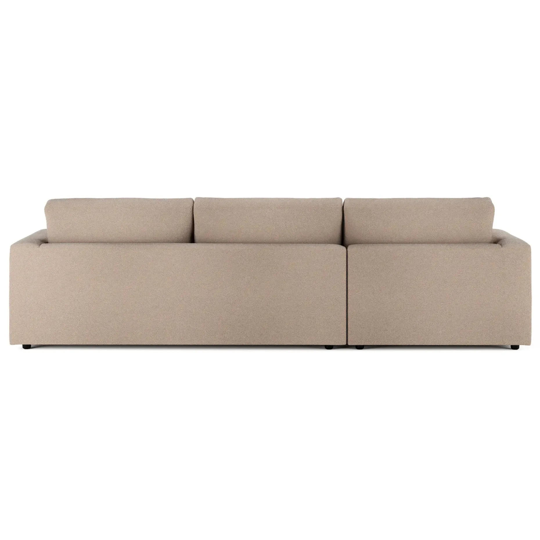 Riley 118.5" Left Sectional - Sandstone Wool Bouclé