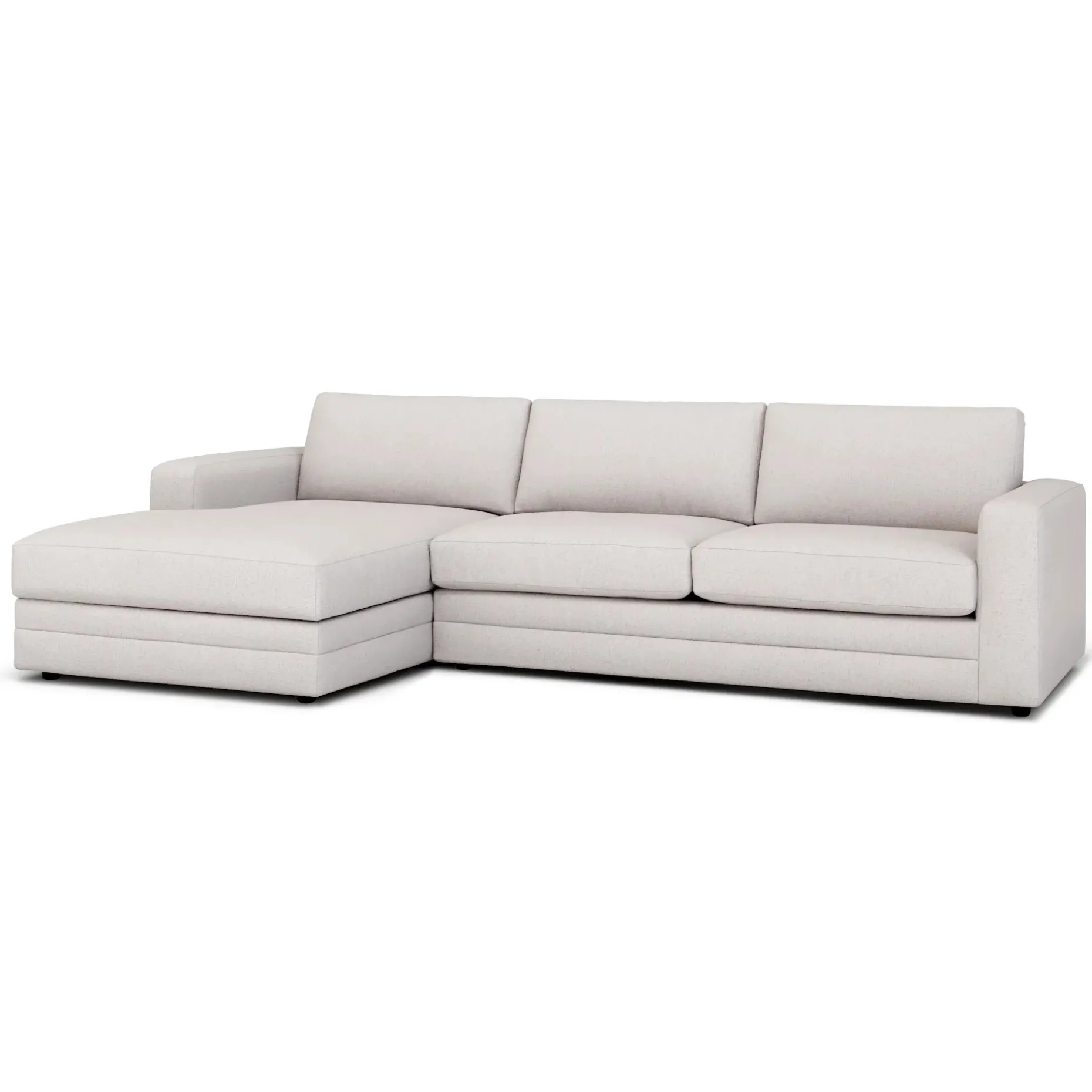 Riley 118" Left Storage Sleeper Sectional - Napa White