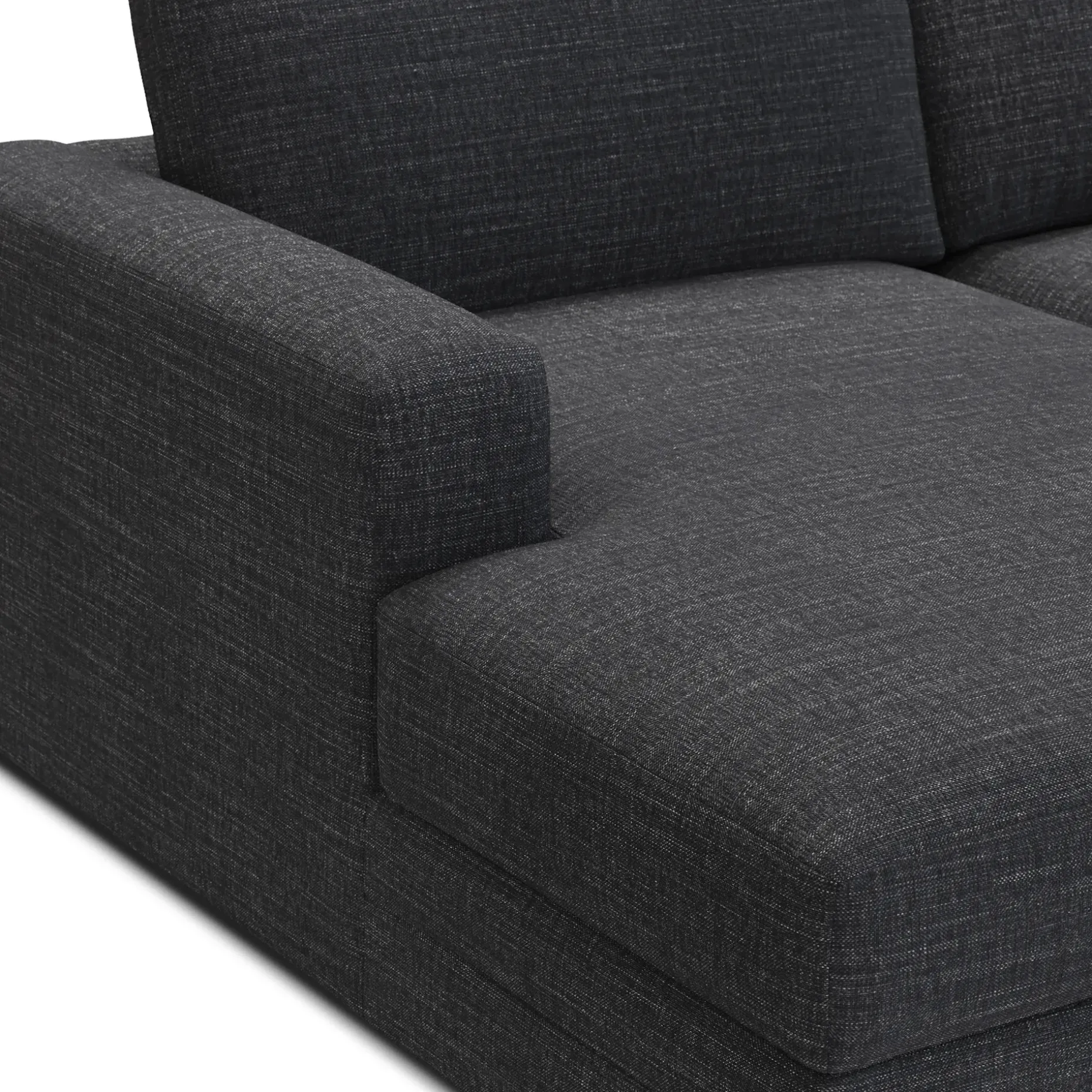 Riley 118" Left Storage Sleeper Sectional - Napa Charcoal