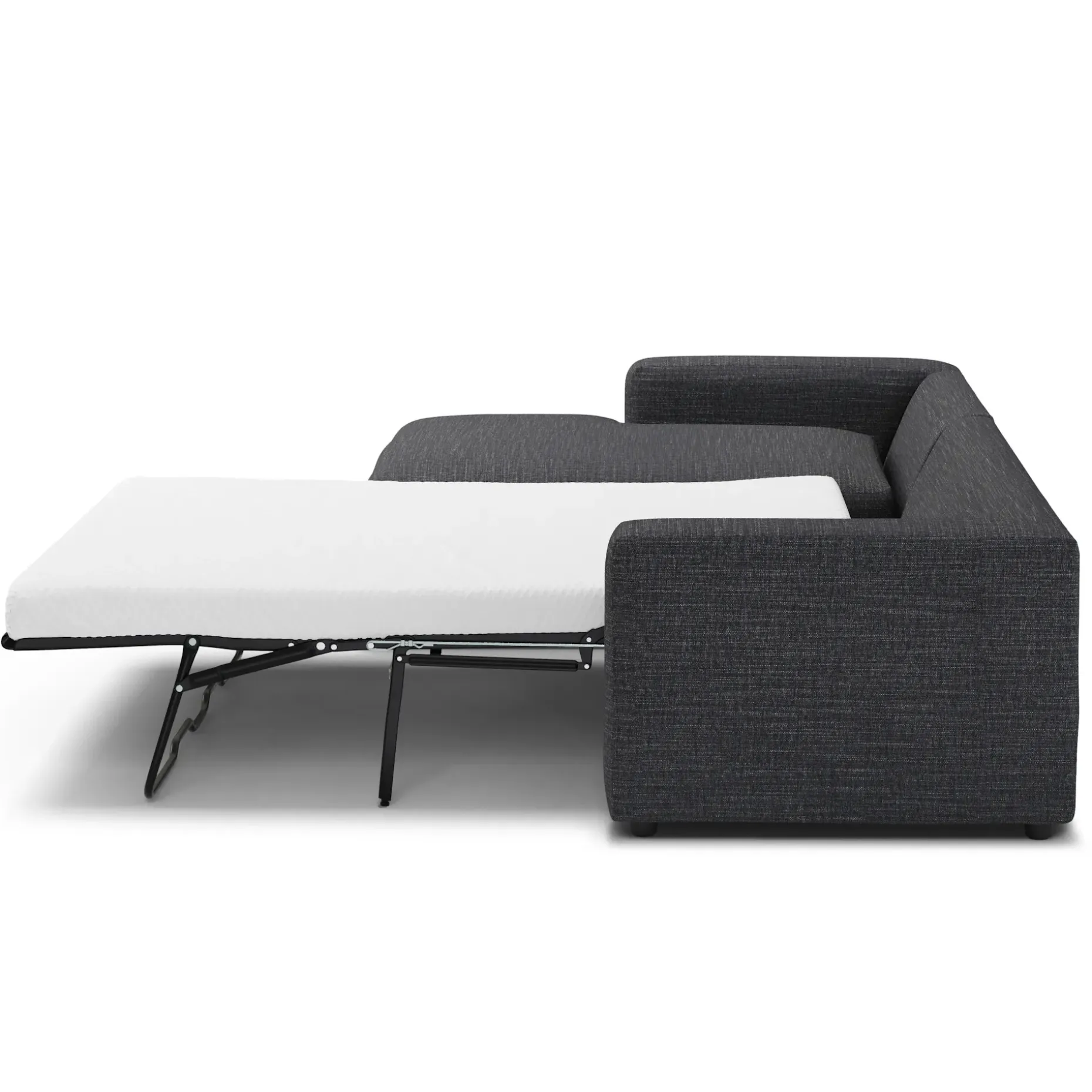 Riley 118" Left Storage Sleeper Sectional - Napa Charcoal