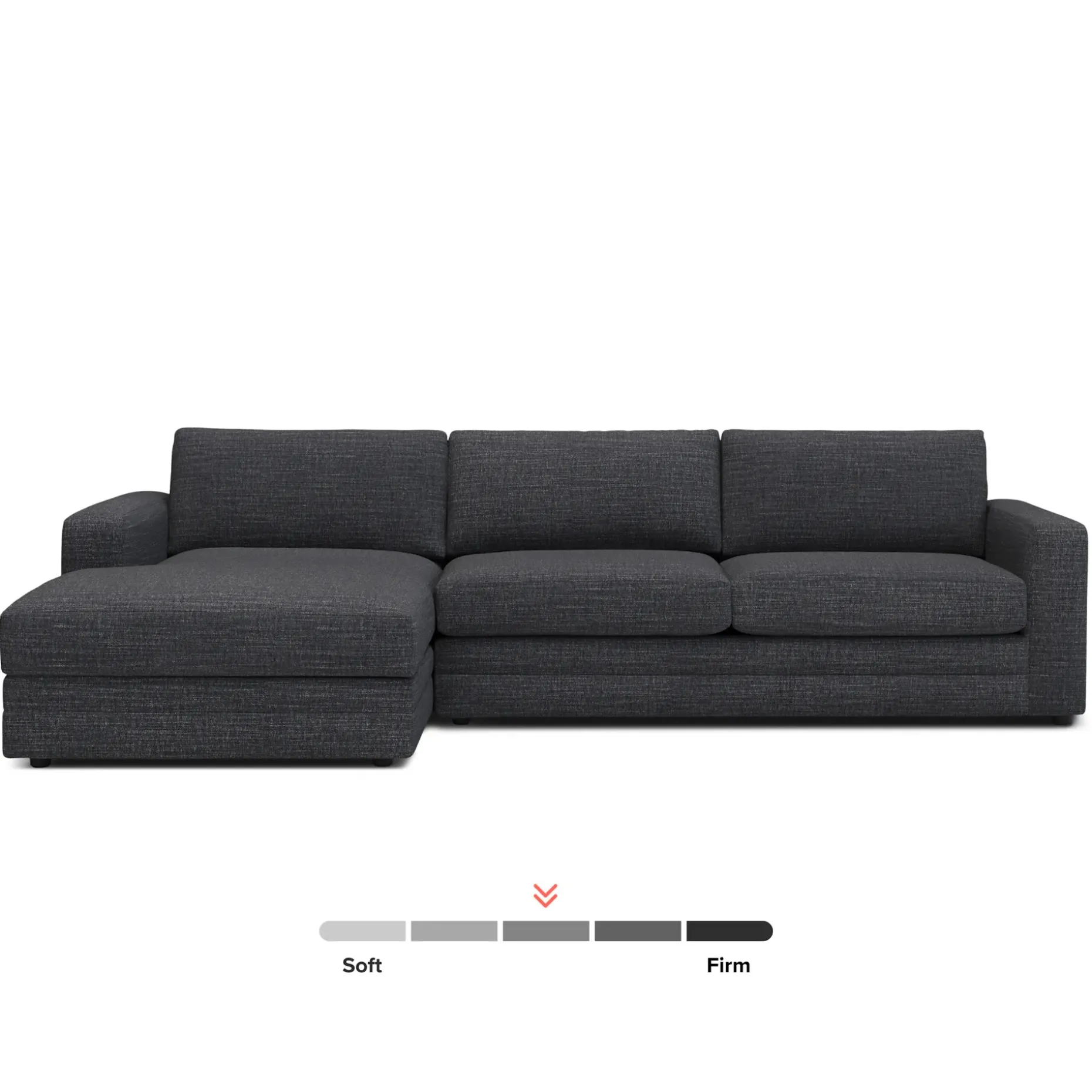 Riley 118" Left Storage Sleeper Sectional - Napa Charcoal