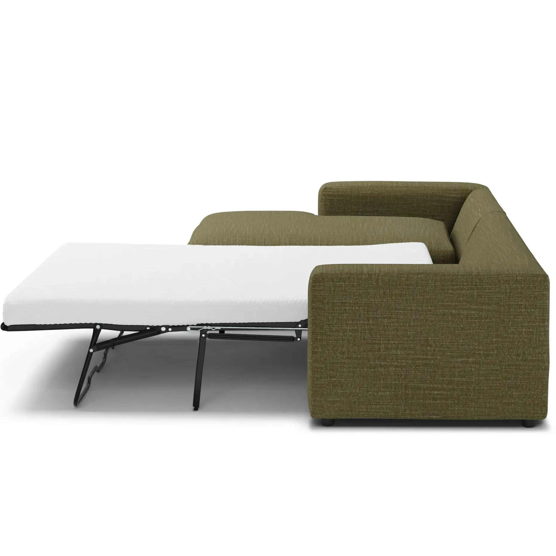 Riley 118" Left Storage Sleeper Sectional - Napa Moss