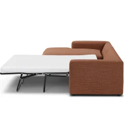 Riley 118" Left Storage Sleeper Sectional - Napa Rust