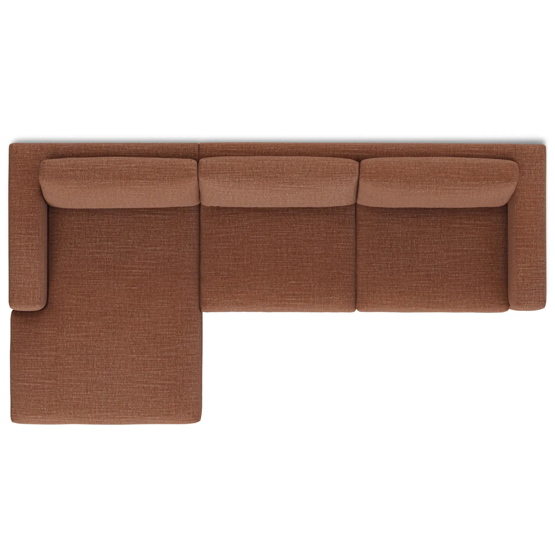 Riley 118" Left Storage Sleeper Sectional - Napa Rust