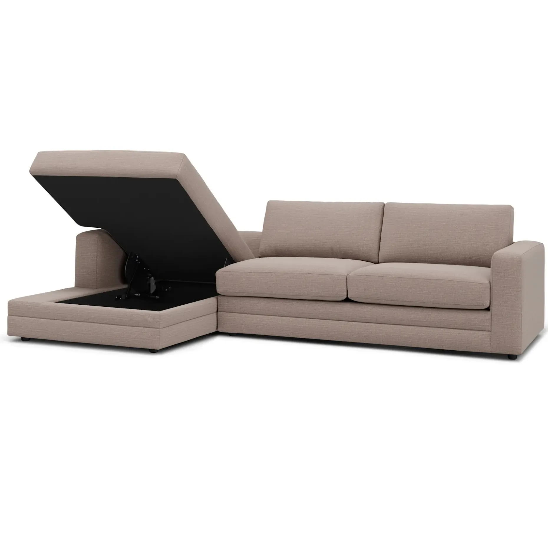 Riley 118" Left Storage Sleeper Sectional - Napa Quartz