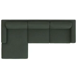 Riley 118" Left Storage Sleeper Sectional - Green Wool Bouclé