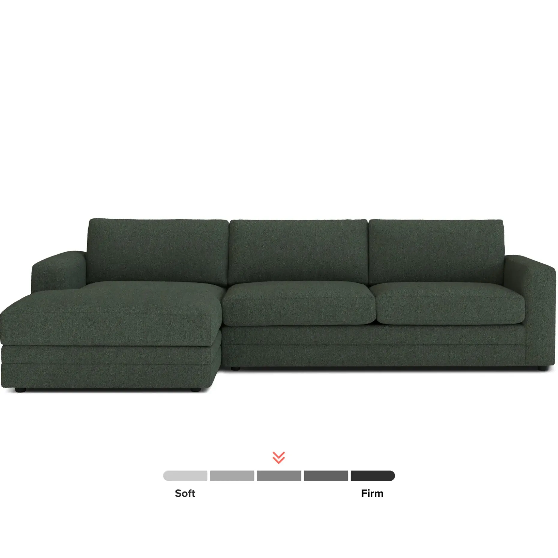 Riley 118" Left Storage Sleeper Sectional - Green Wool Bouclé