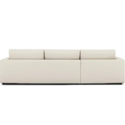 Riley 118" Left Storage Sleeper Sectional - Ivory Wool Bouclé