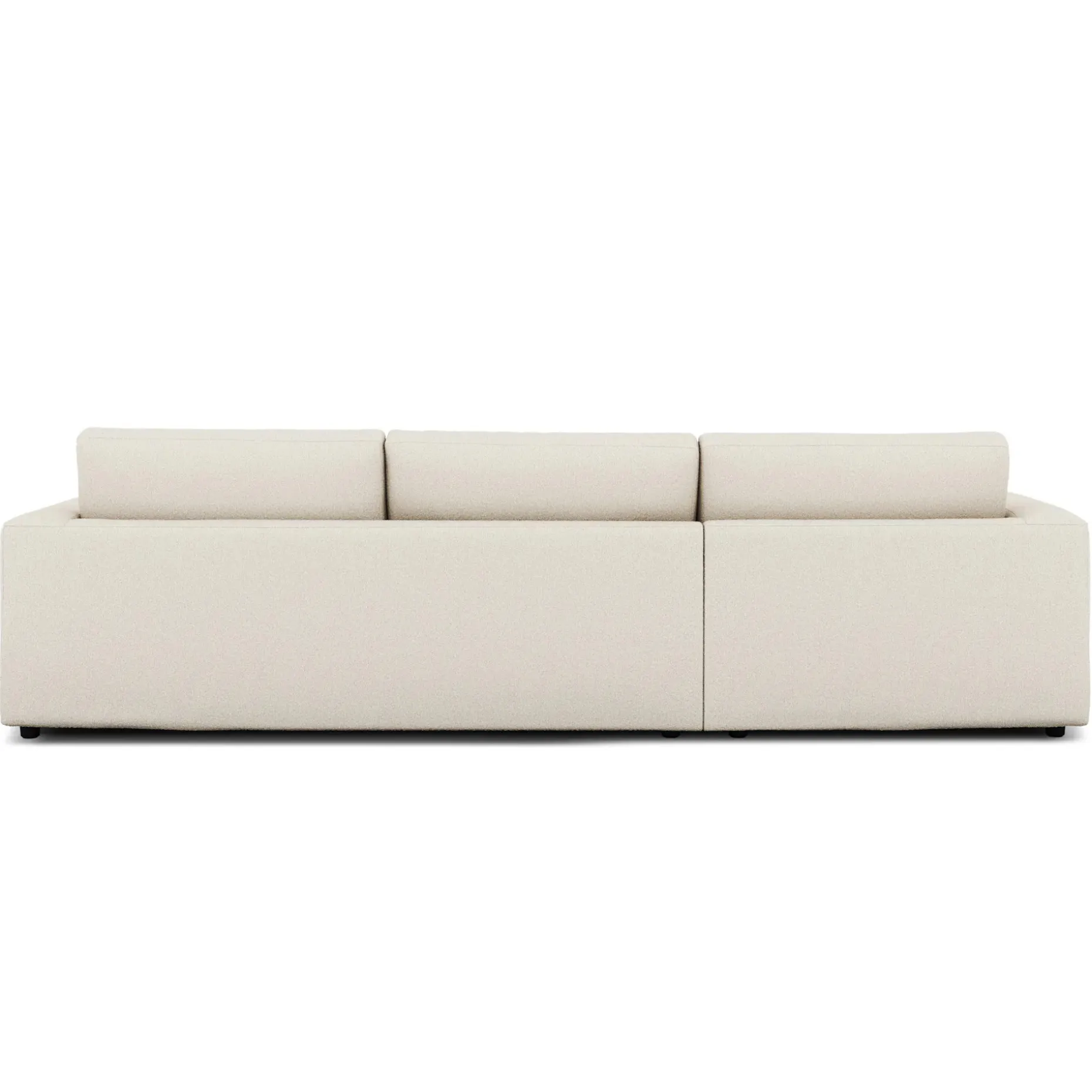 Riley 118" Left Storage Sleeper Sectional - Ivory Wool Bouclé
