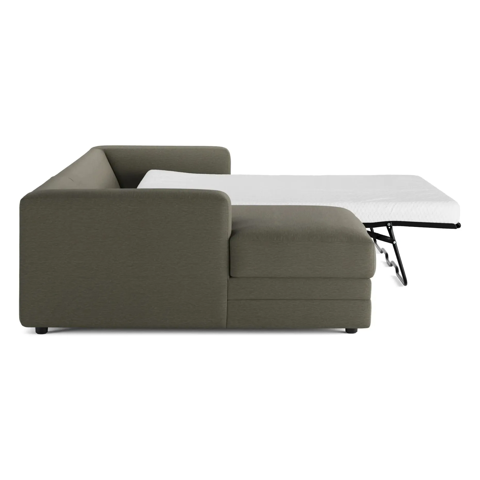 Riley 118" Left Storage Sleeper Sectional - Silver Moss