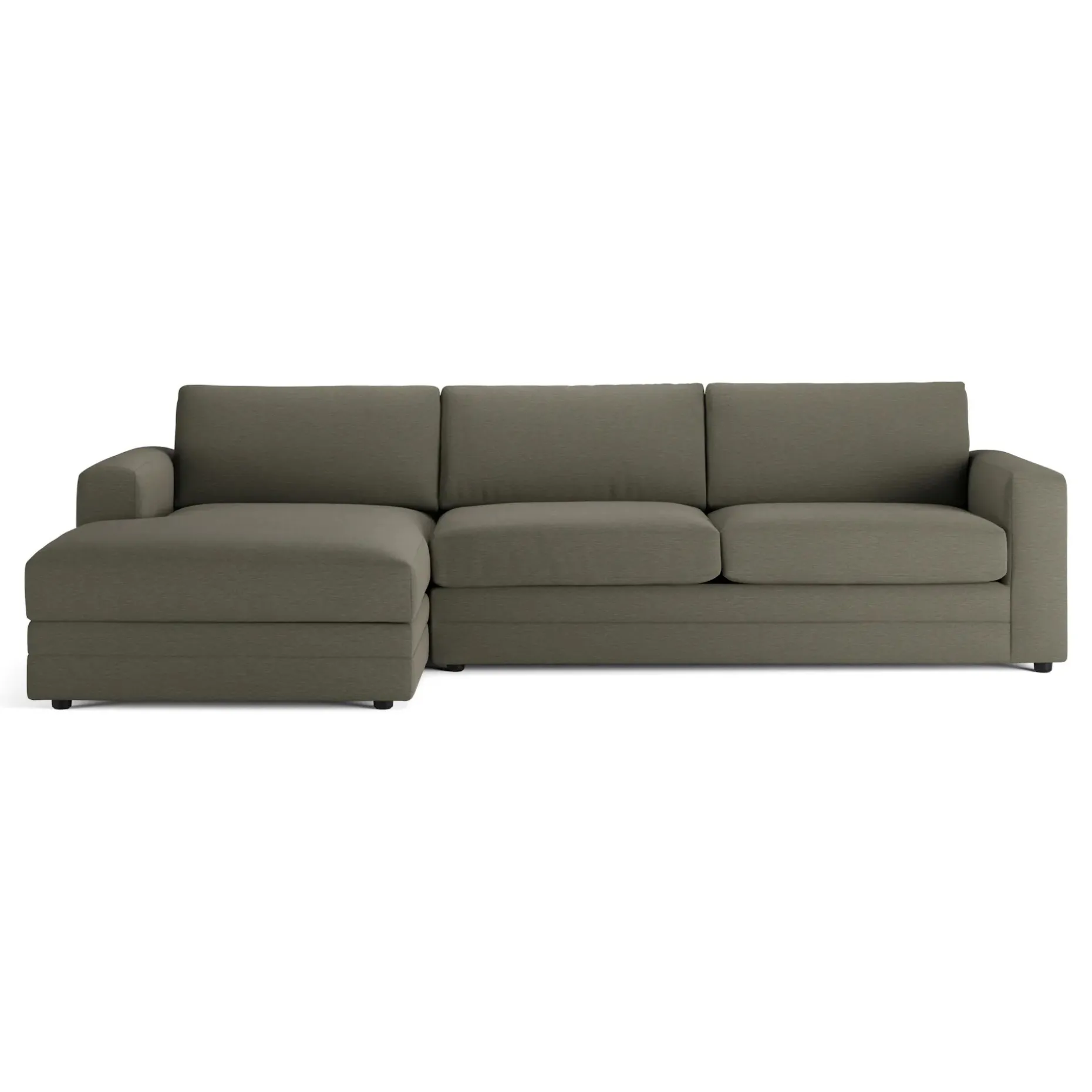 Riley 118" Left Storage Sleeper Sectional - Silver Moss