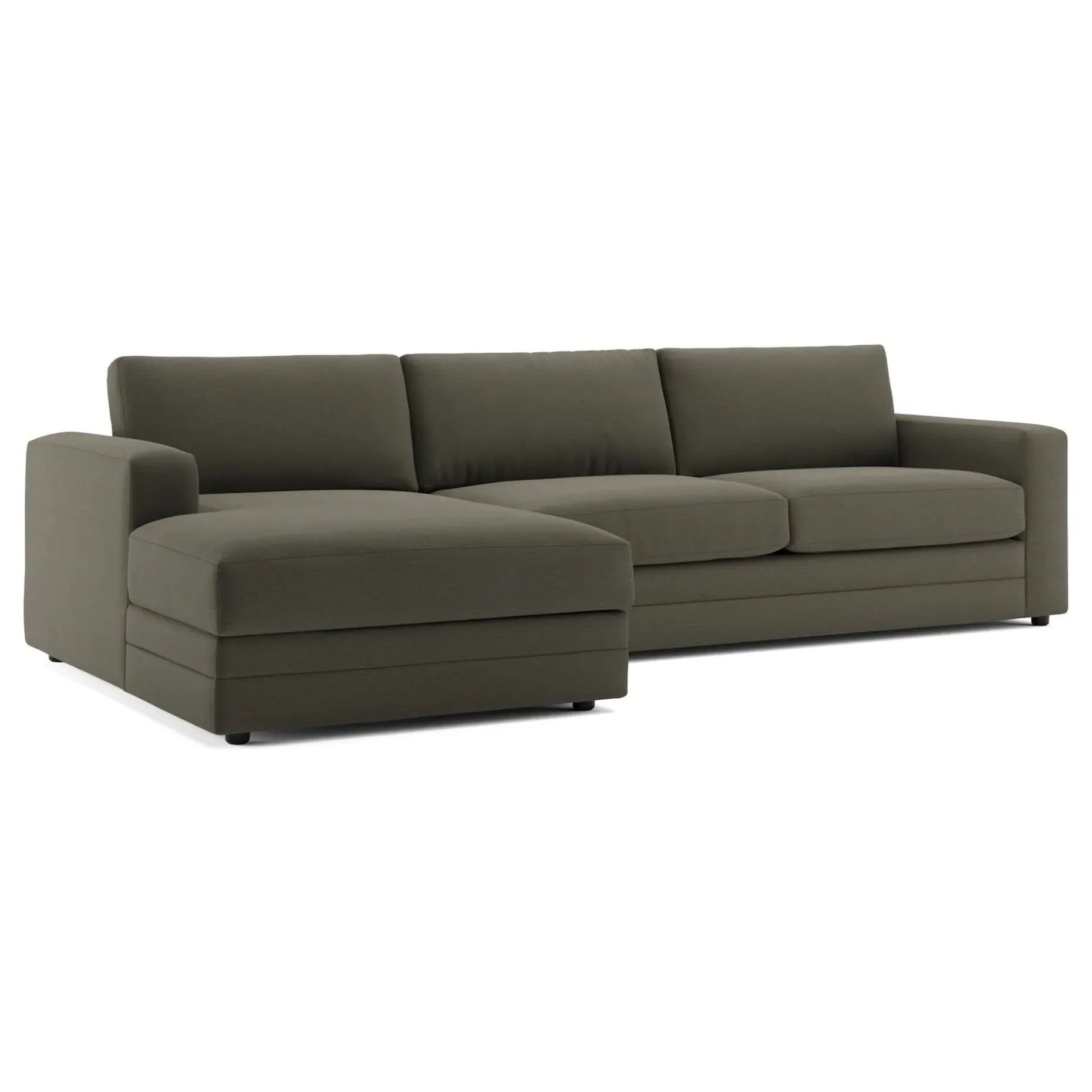 Riley 118" Left Storage Sleeper Sectional - Silver Moss