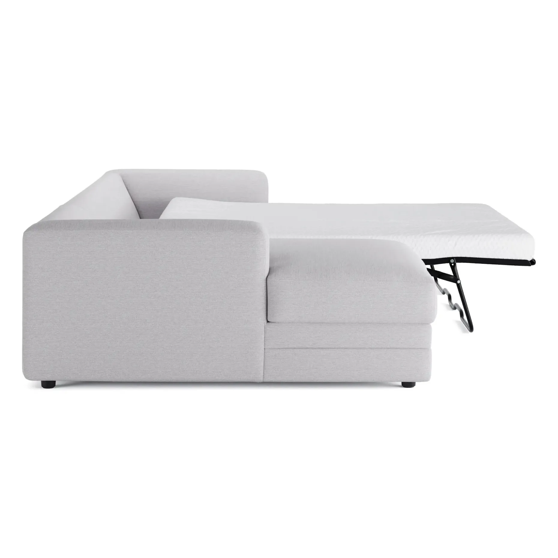 Riley 118" Left Storage Sleeper Sectional - Silver Ivory