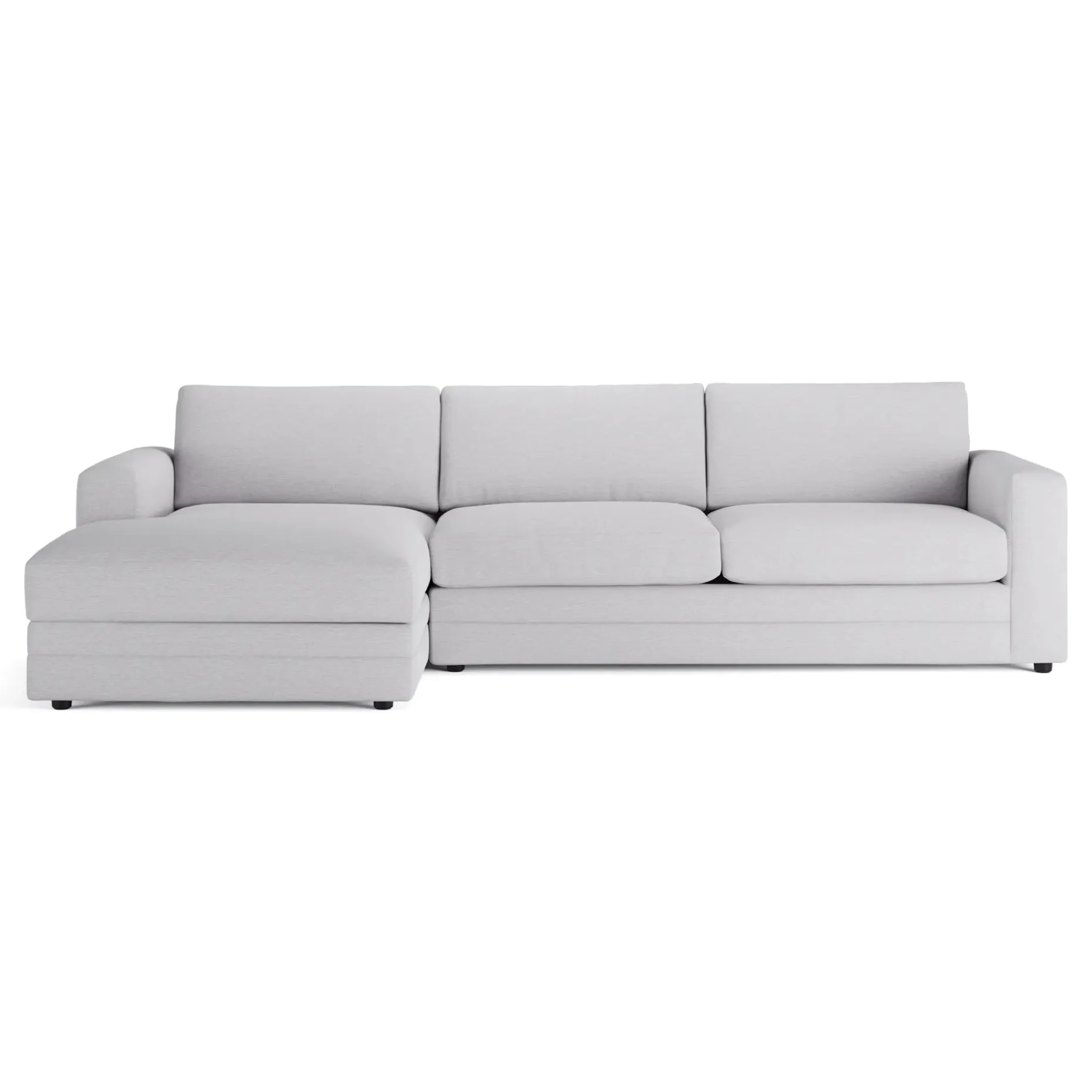 Riley 118" Left Storage Sleeper Sectional - Silver Ivory
