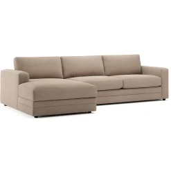 Riley 118" Left Storage Sleeper Sectional - Sandstone Wool Bouclé