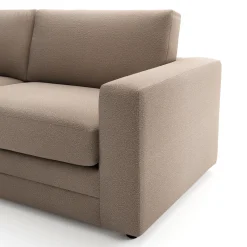 Riley 118" Left Storage Sleeper Sectional - Sandstone Wool Bouclé