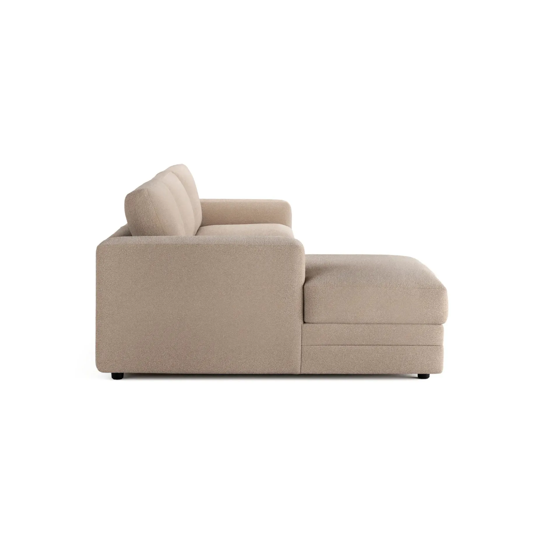 Riley 118" Left Storage Sleeper Sectional - Sandstone Wool Bouclé